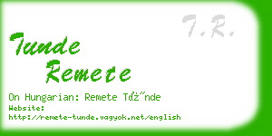 tunde remete business card